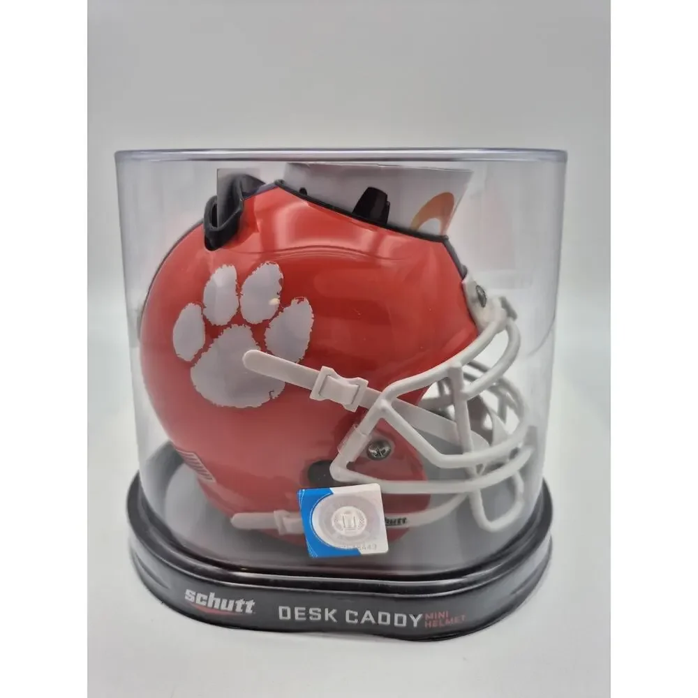 Schutt Clemson Tigers Football Mini Helmet Desk Caddy Brand New Sealed